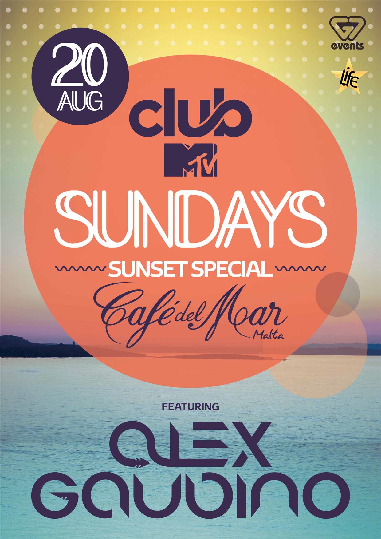 Club MTV Sundays present ALEX GAUDINO poster