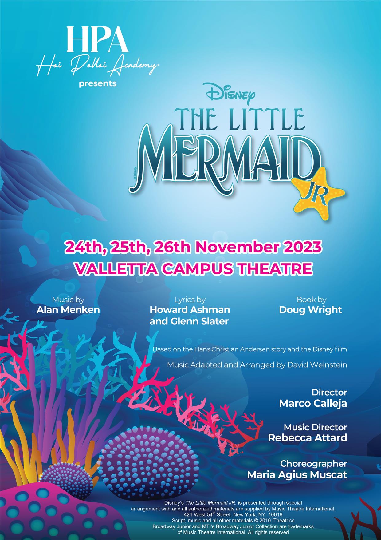 Disney's The Little Mermaid JR poster