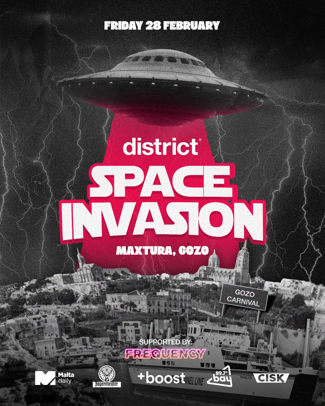 DISTRICT presents: SPACE INVASION - Gozo Carnival 2025