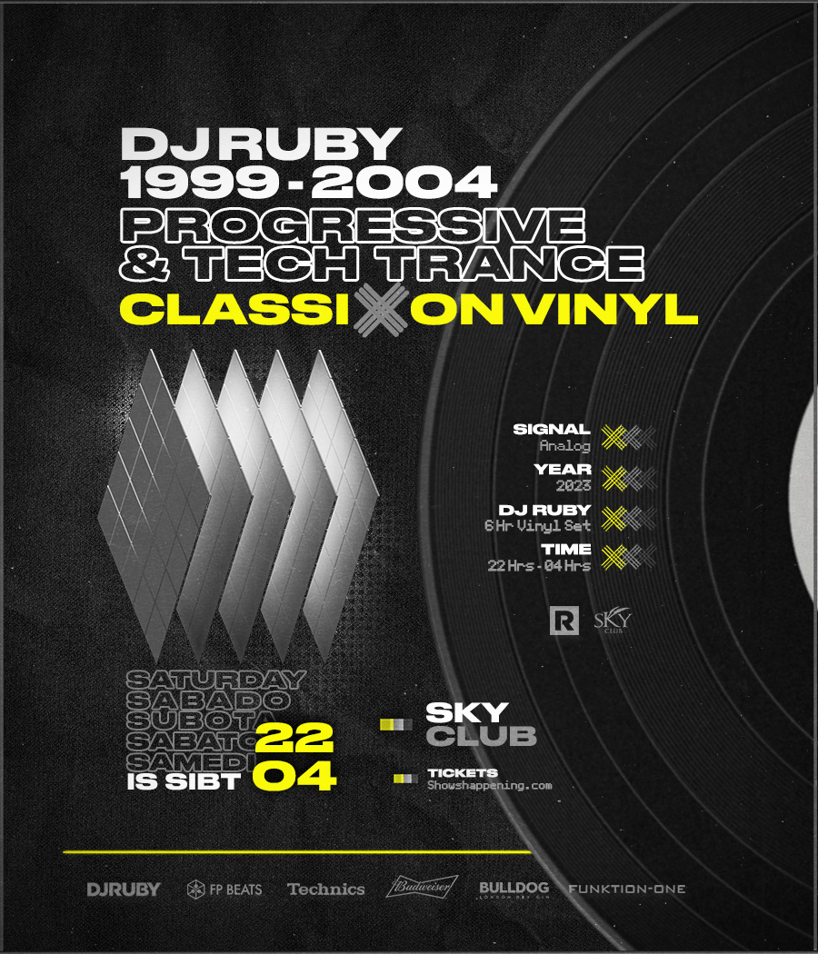 DJ Ruby On Vinyl : 1999-2004 Prog & Tech Trance ClassiX poster