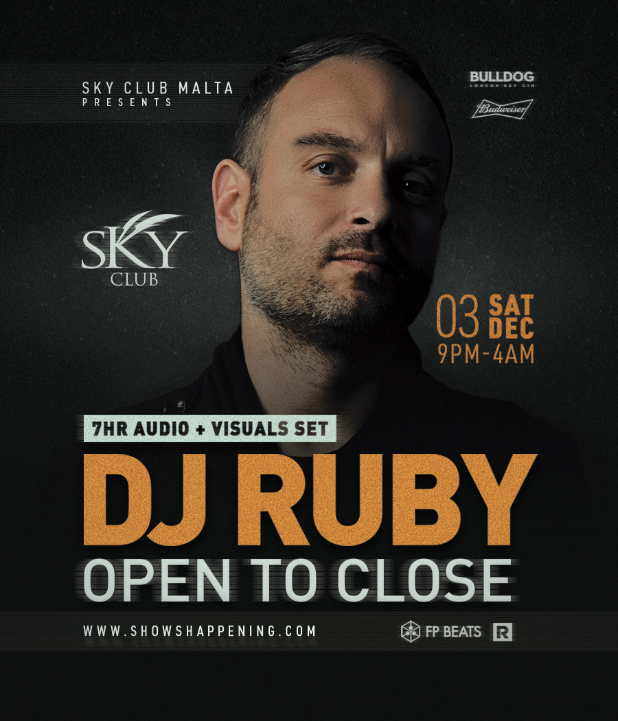 DJ Ruby Open To Close at Sky Club Malta poster