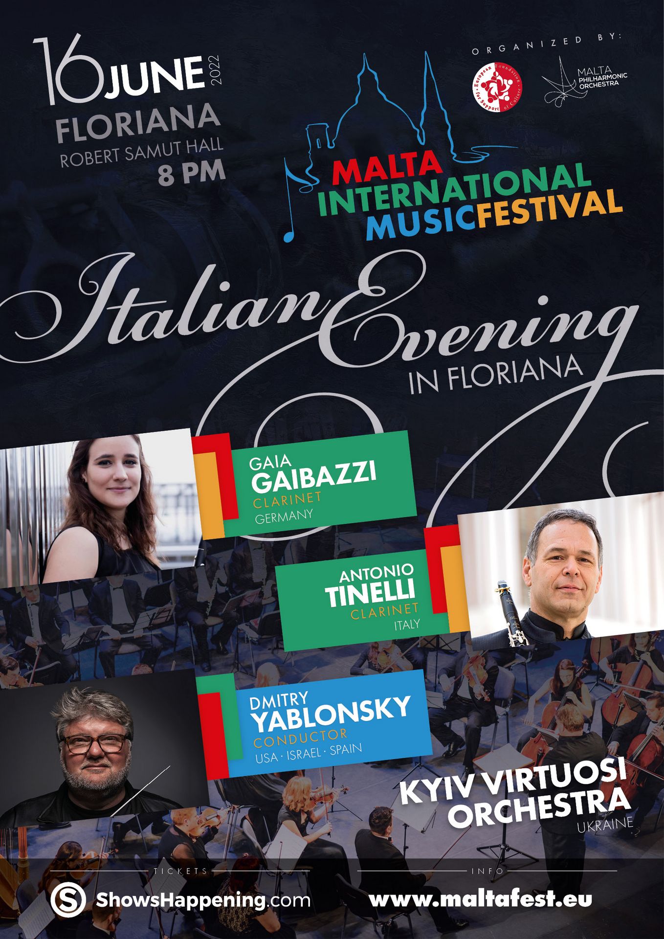 Italian evening in Floriana poster