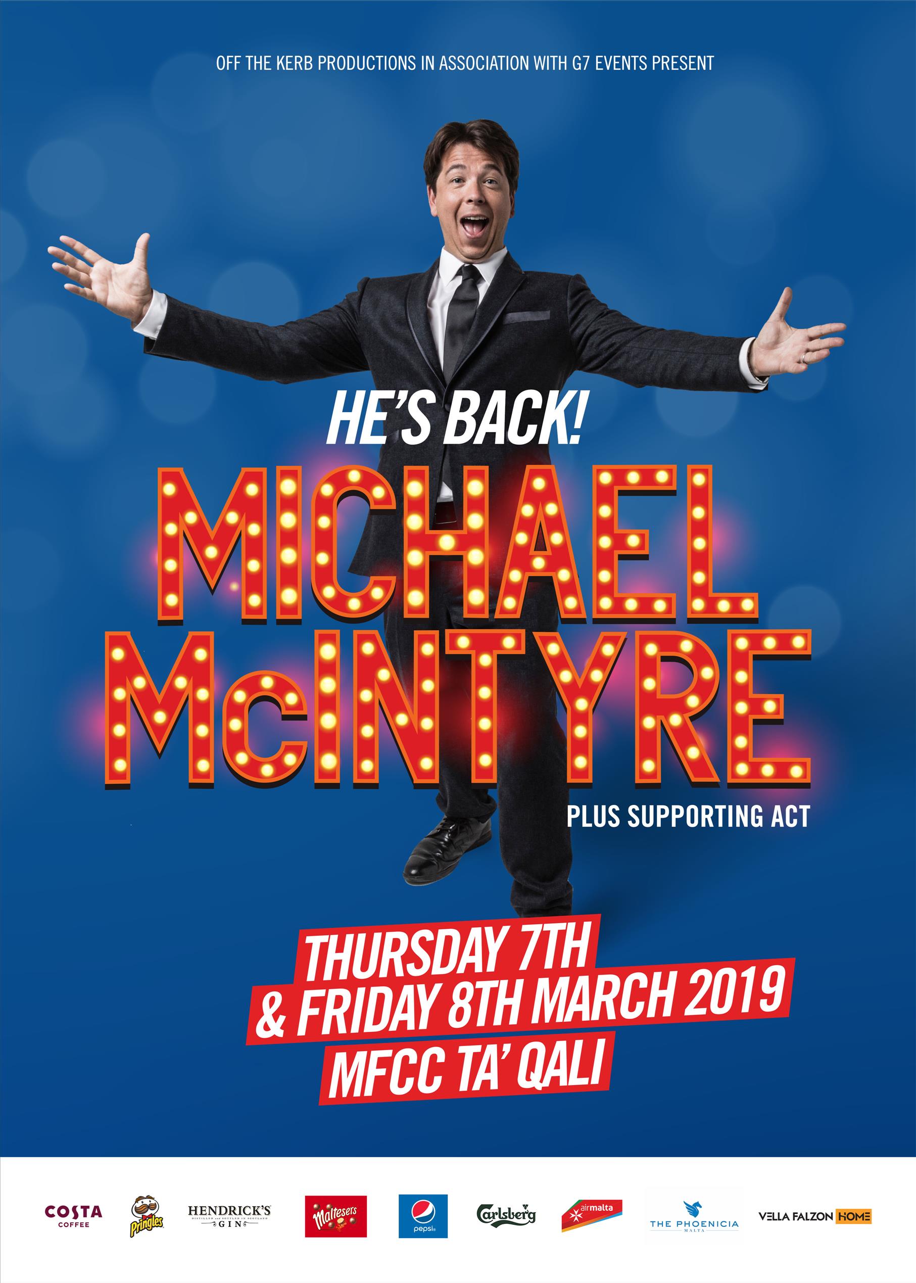 Michael McIntyre - The Big World Tour - Live in Malta 2019 poster
