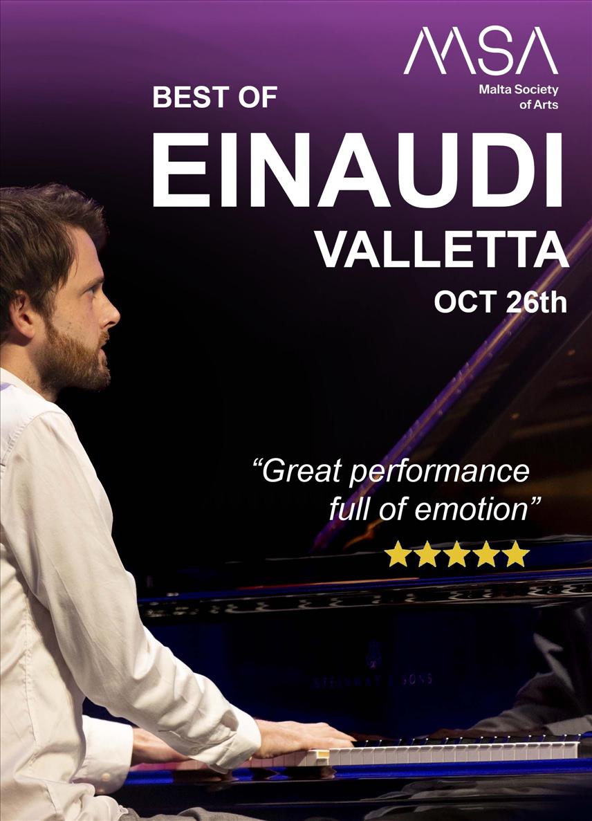 ❤ Einaudi Piano Concert in VALLETTA (Piano Solo Edition) poster