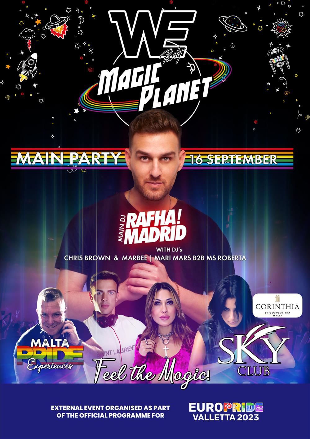 EUROPRIDE 2023 - Grand Main Party - Powered by WE party poster