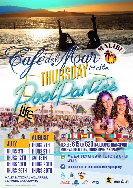 Cafe Del Mar Thursday Pool Party poster