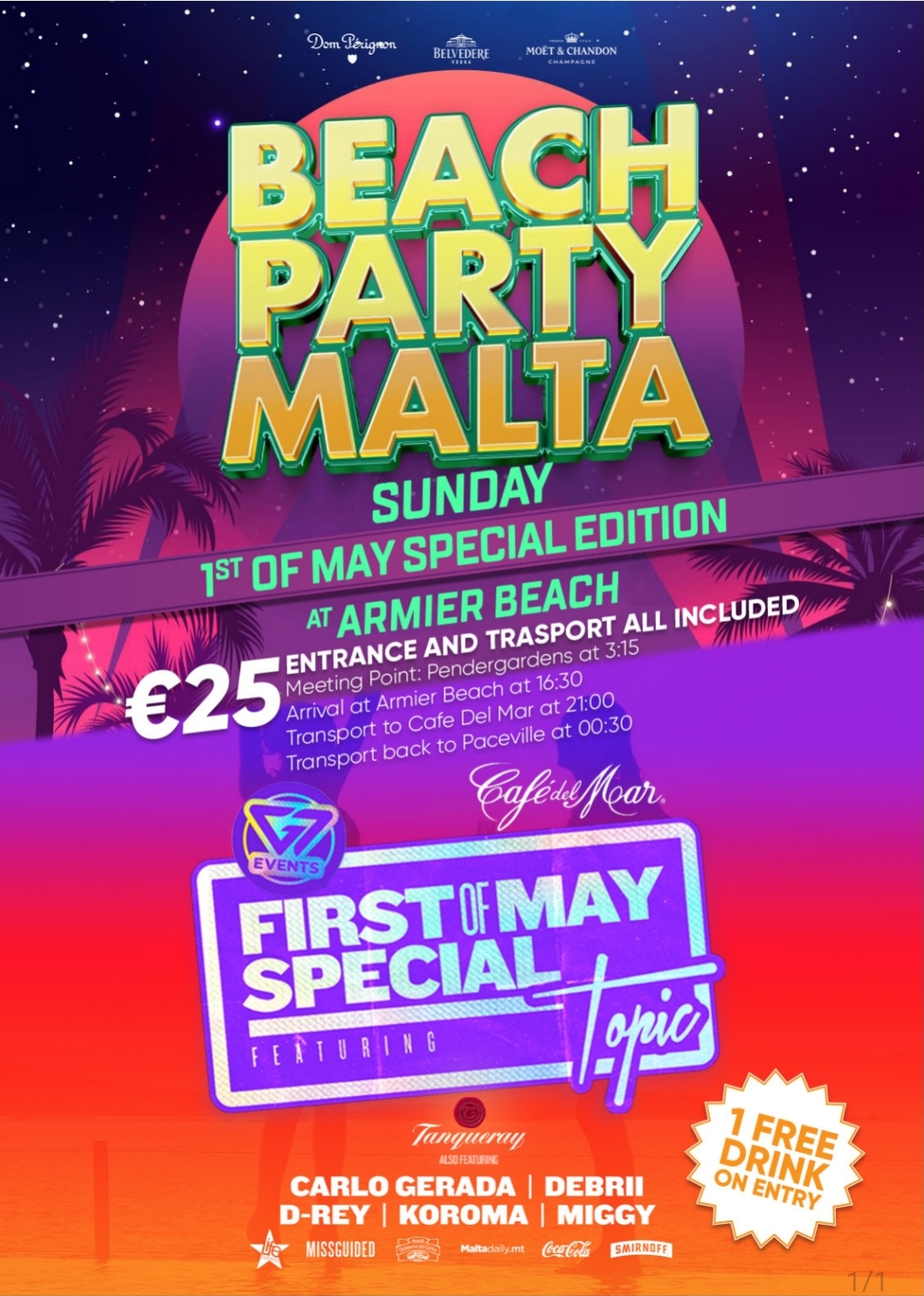 Beach Party Malta poster