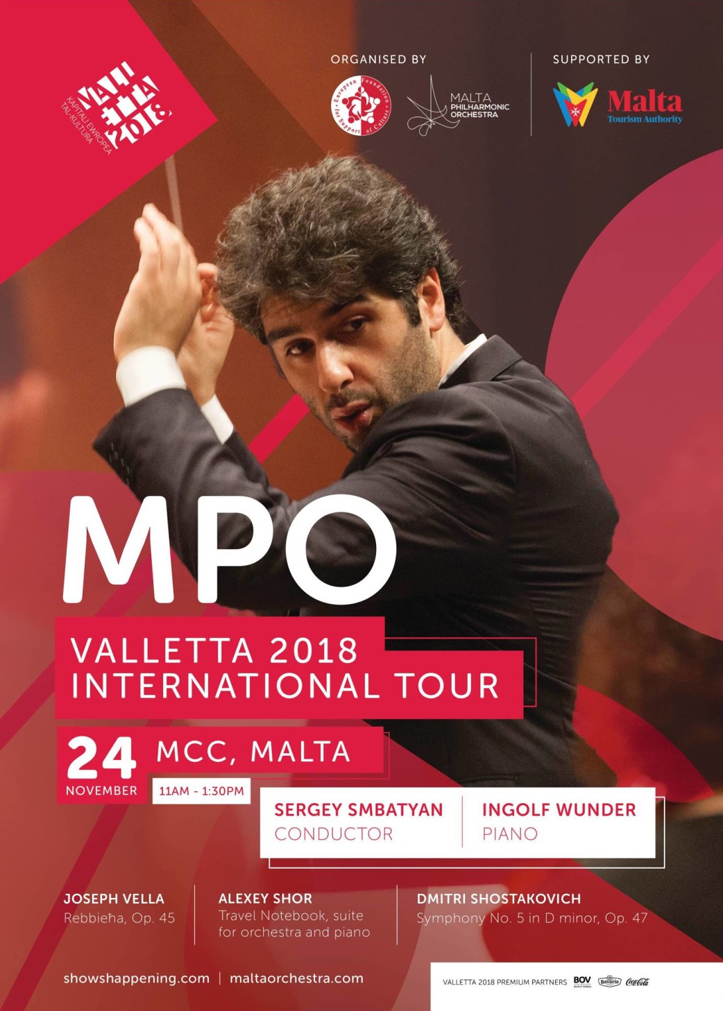 MPO Valletta 2018 International Tour - Malta concert poster