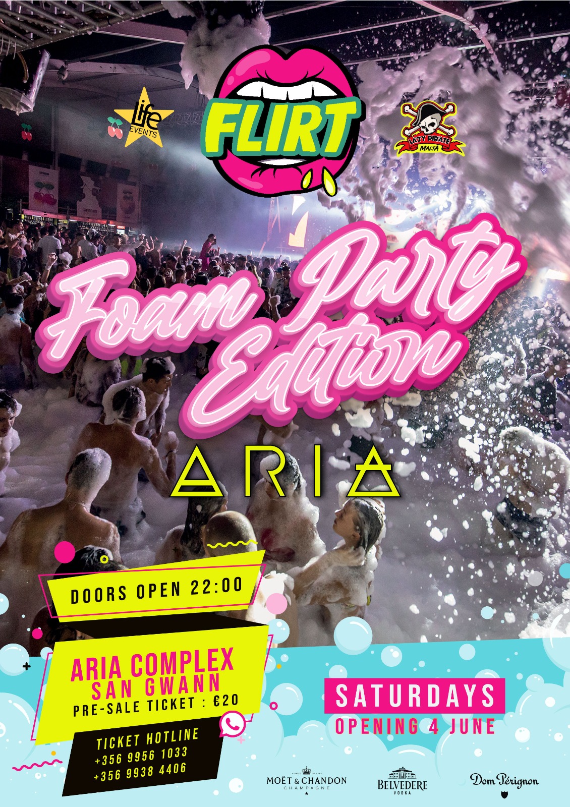 FLIRT Foam Party Edition 15 th August poster