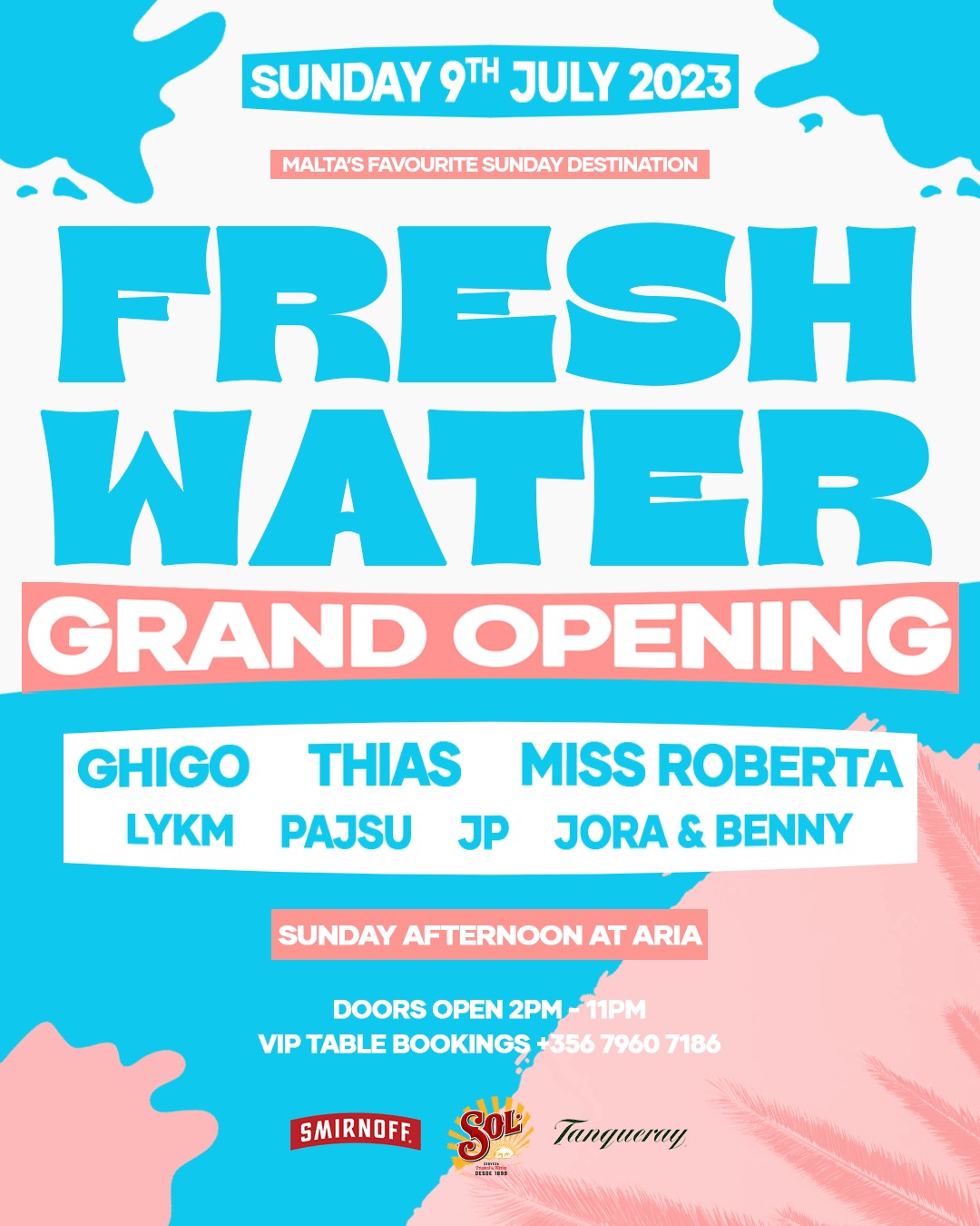 FRESH WATER - GRAND OPENING - SUNDAY 9TH JULY poster
