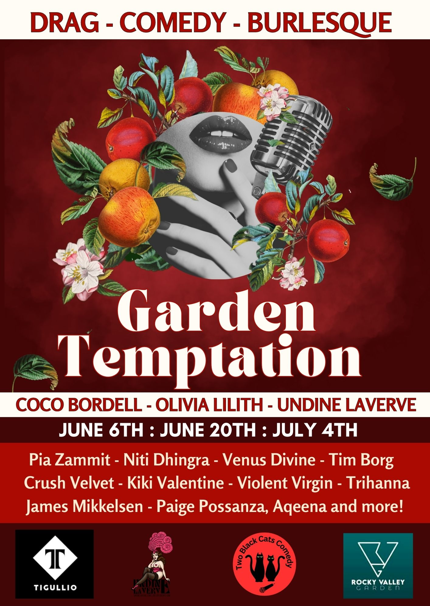 Garden Temptation: Drag, Burlesque and Comedy Ft. Olivia Lilith and Friends poster