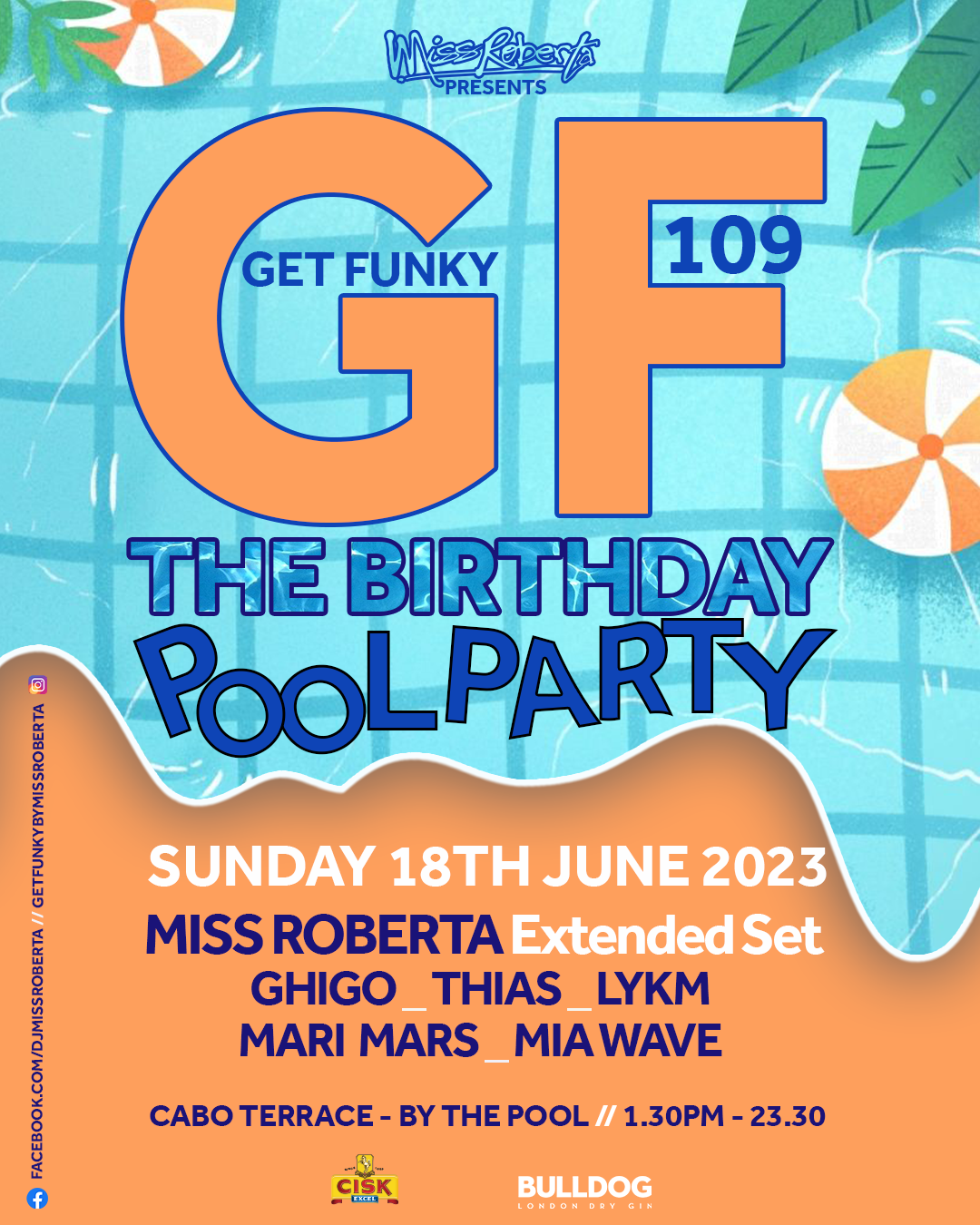 GET FUNKY 109 "The Birthday Pool Party" poster
