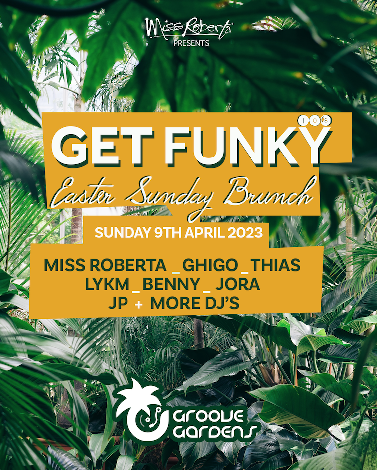 GET FUNKY "Easter Sunday Brunch" at Groove Gardens Gianpula poster