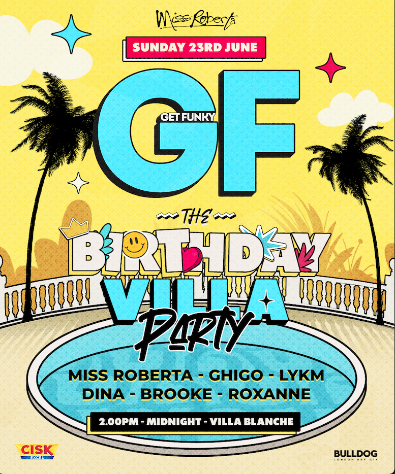 GET FUNKY - THE BIRTHDAY VILLA PARTY - SUNDAY 23RD JUNE poster
