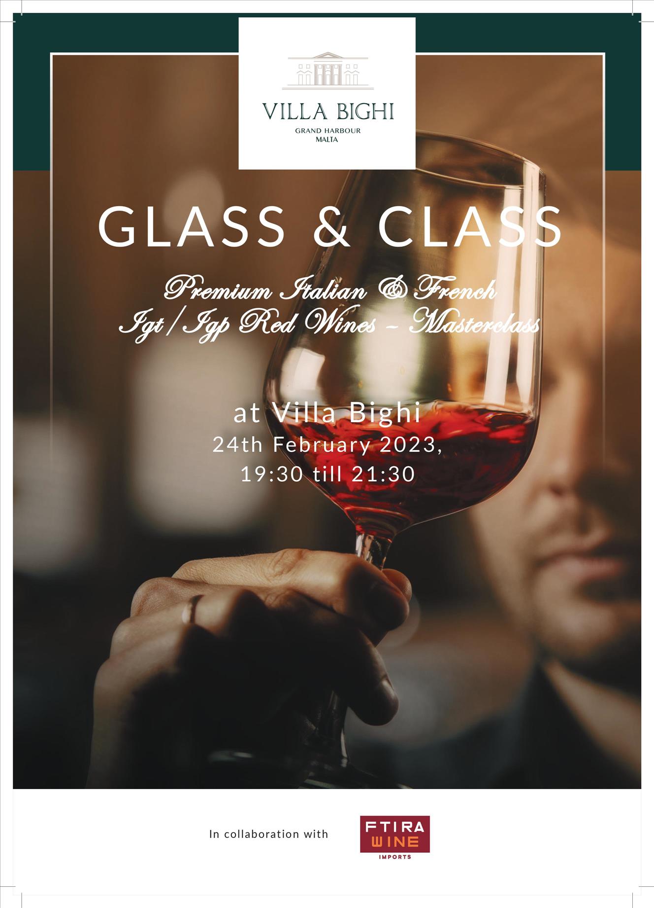 Glass & Class: Premium Italian and French IGP/IGT Red Wines Masterclass poster