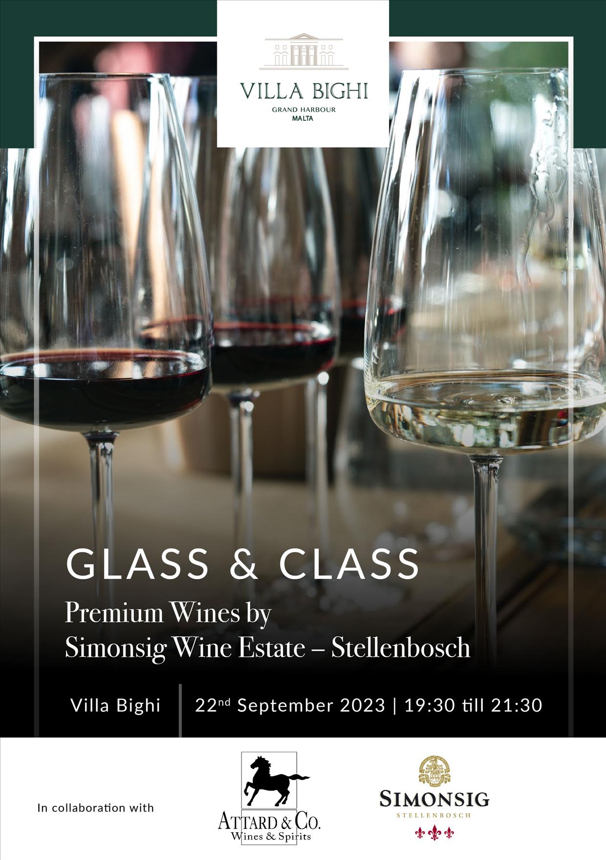 Glass & Class: Premium Wines by Simonsig Wine Estate – Stellenbosch poster