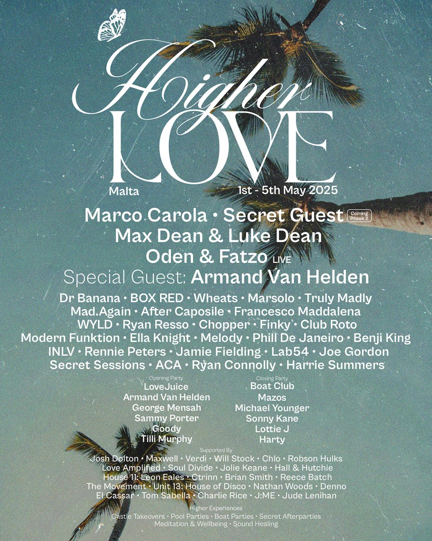 Higher Love Festival Malta poster