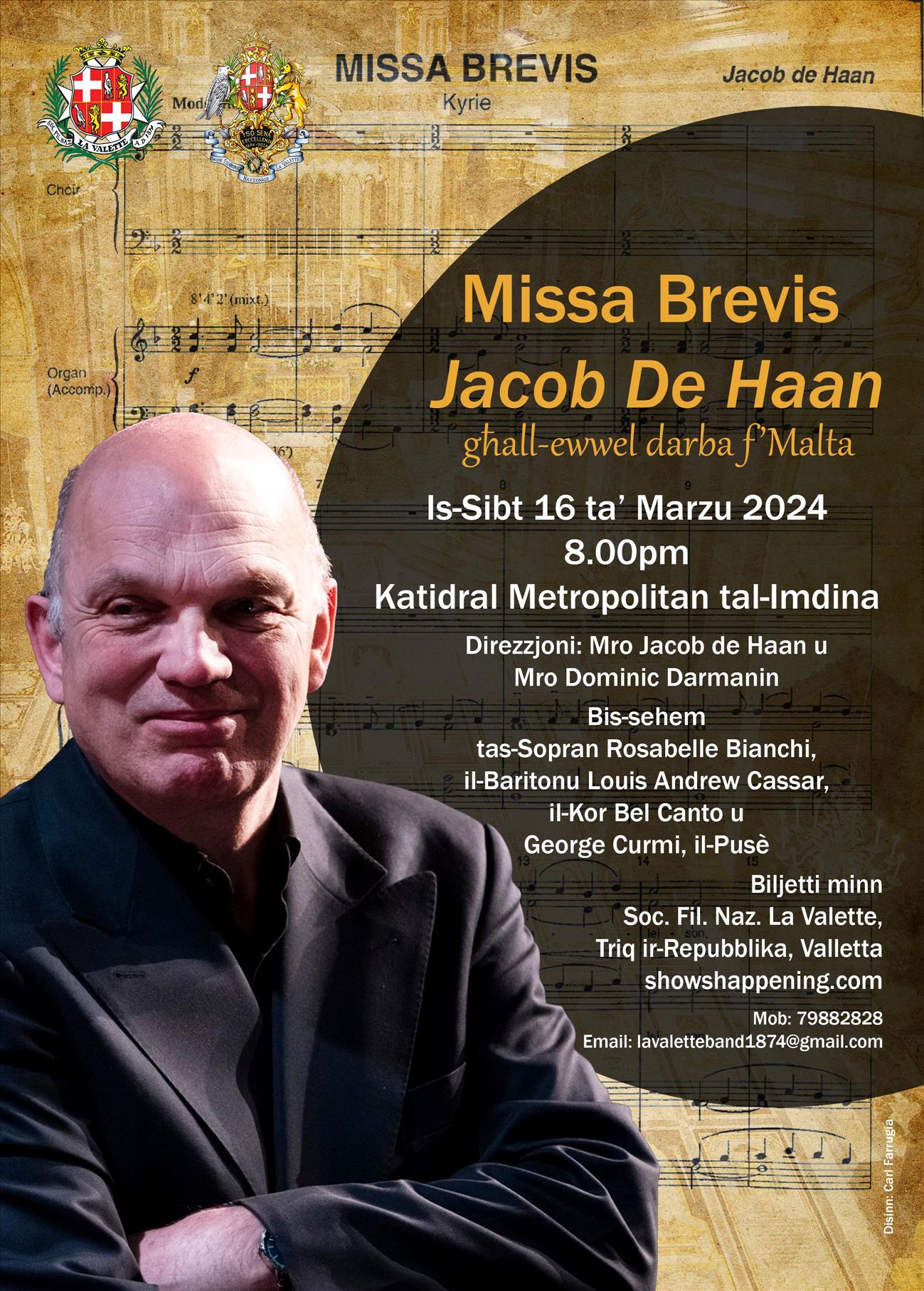 Jacob de Haan's Missa Brevis poster