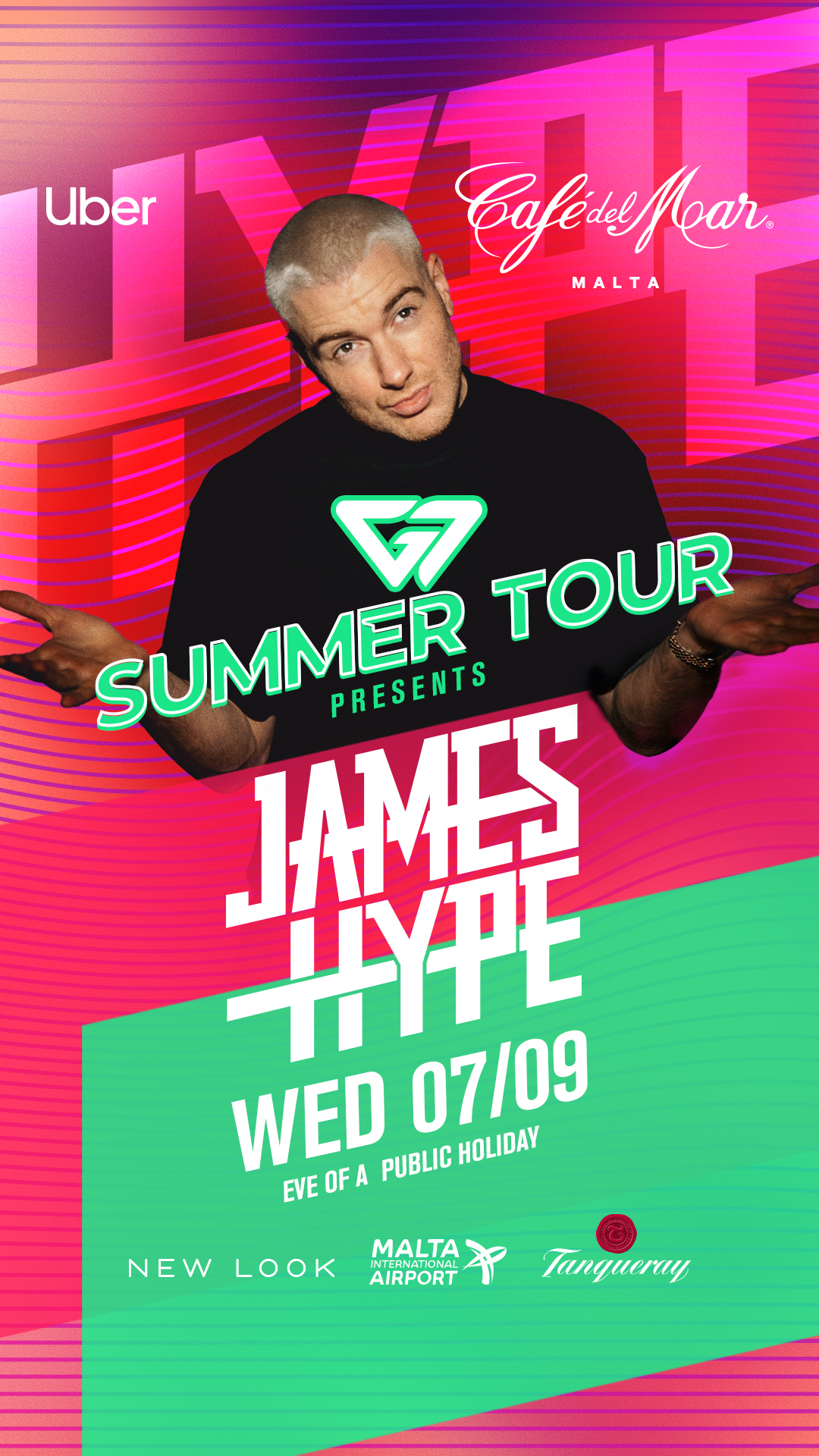 James Hype at Cafe del Mar - G7 Summer Tour poster