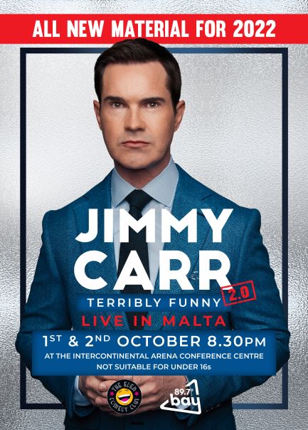 Jimmy Carr Live in Malta 2022 poster