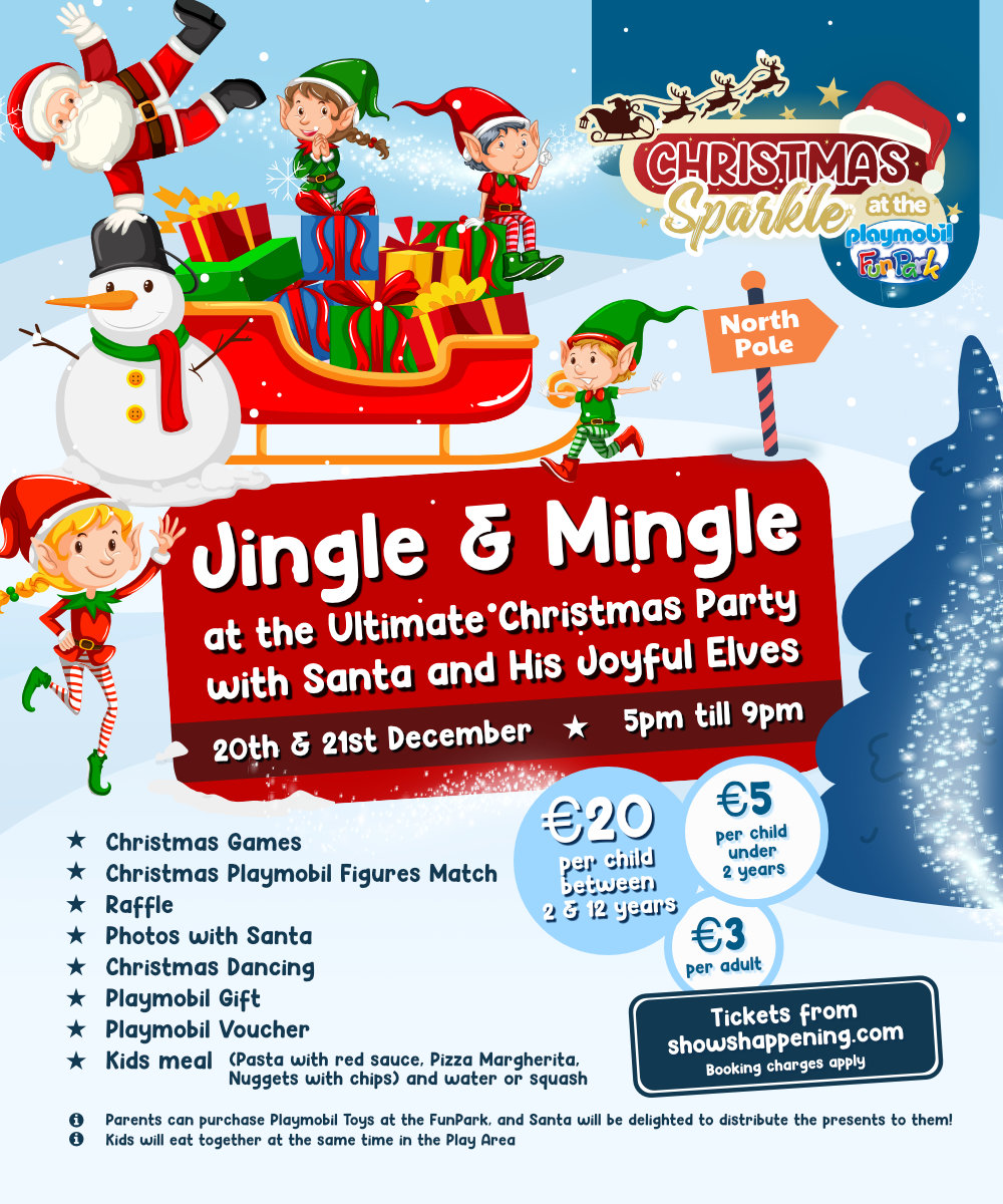 Jingle & Mingle Playmobil Christmas Party poster