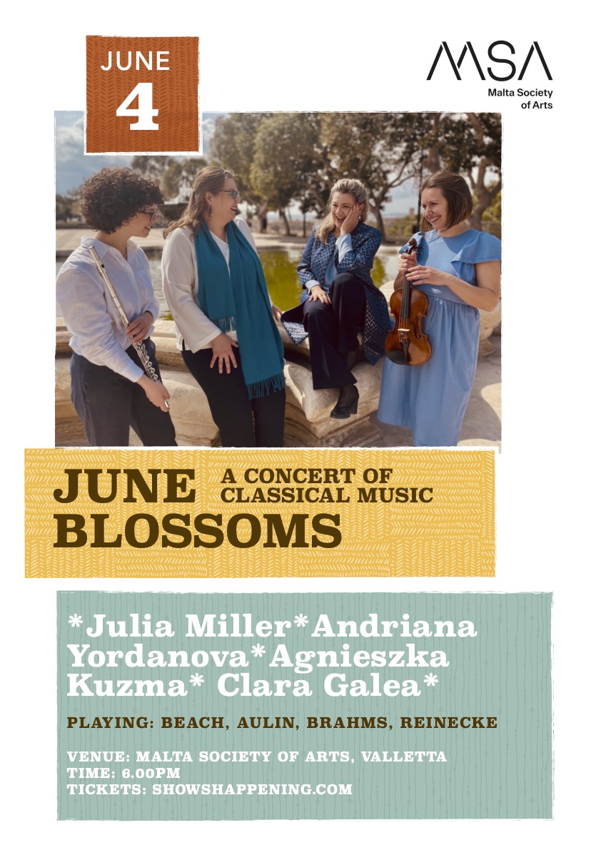 June blossoms- a concert of classical music poster