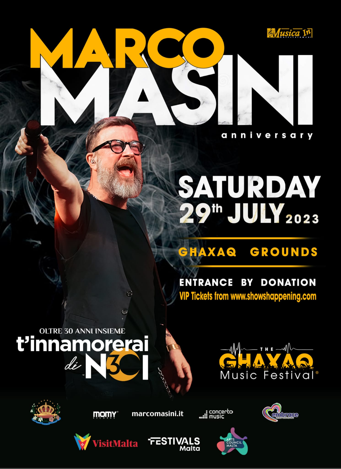 Marco Masini Live in Malta poster