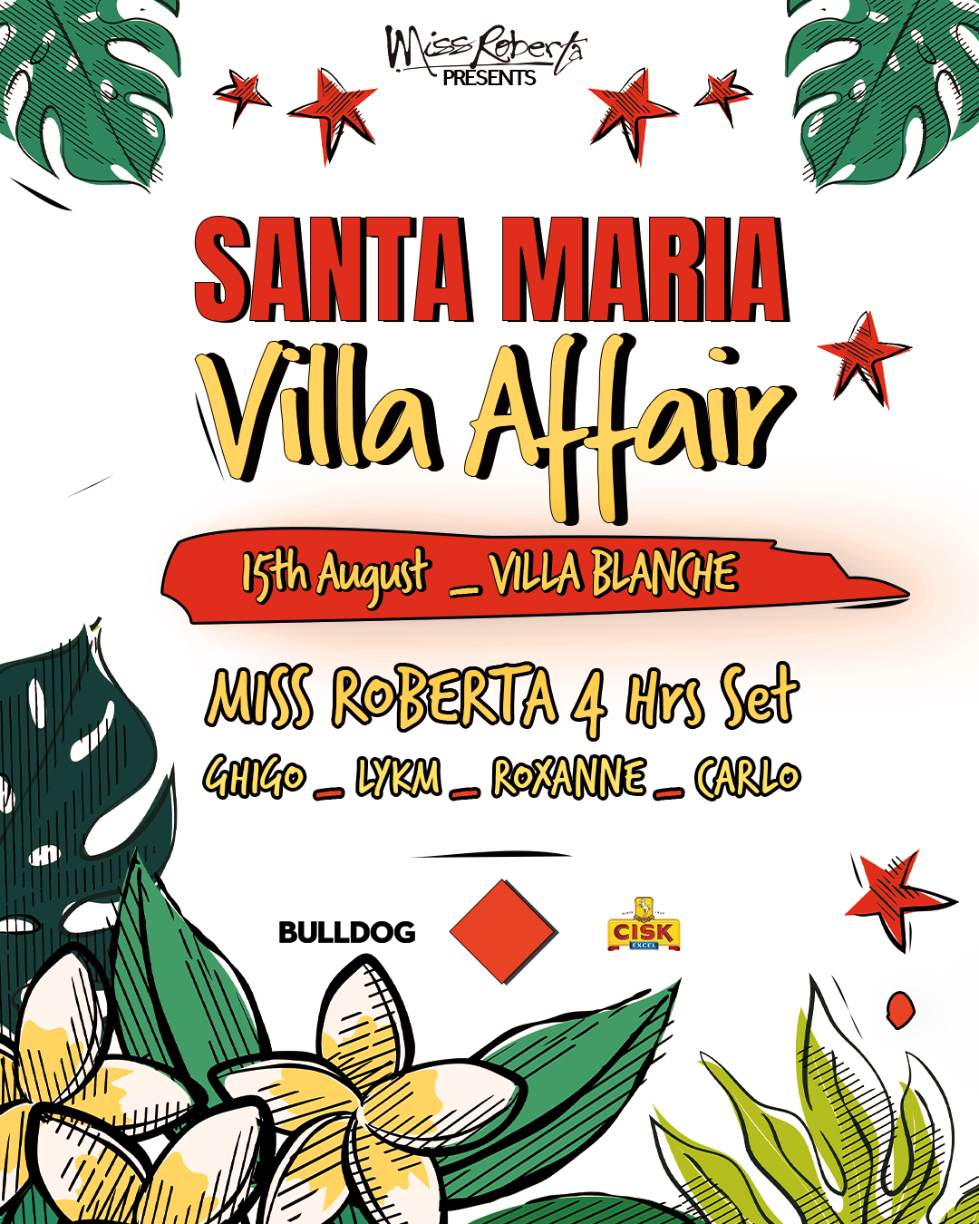 Miss Roberta Presents the yearly Santa Maria Villa Affair poster