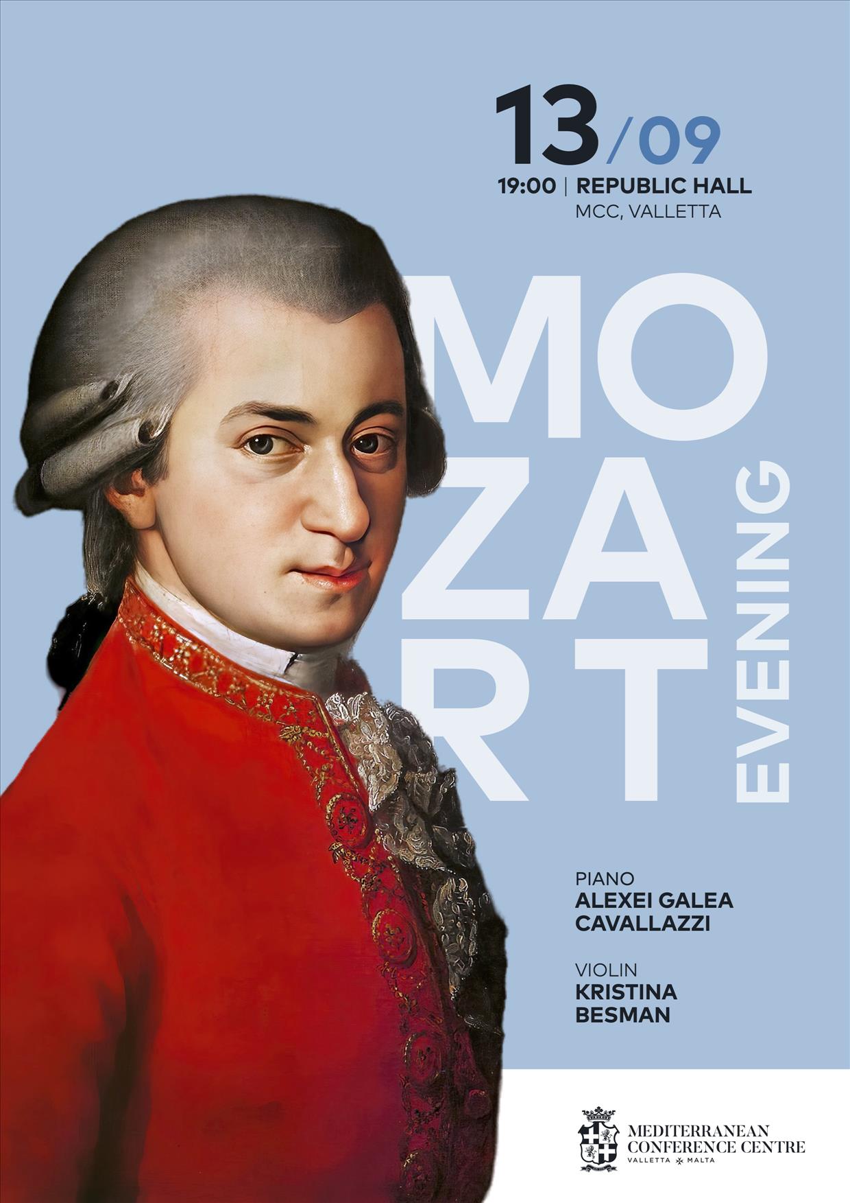 MOZART EVENING GALEA CAVALLAZZI / BESMAN poster