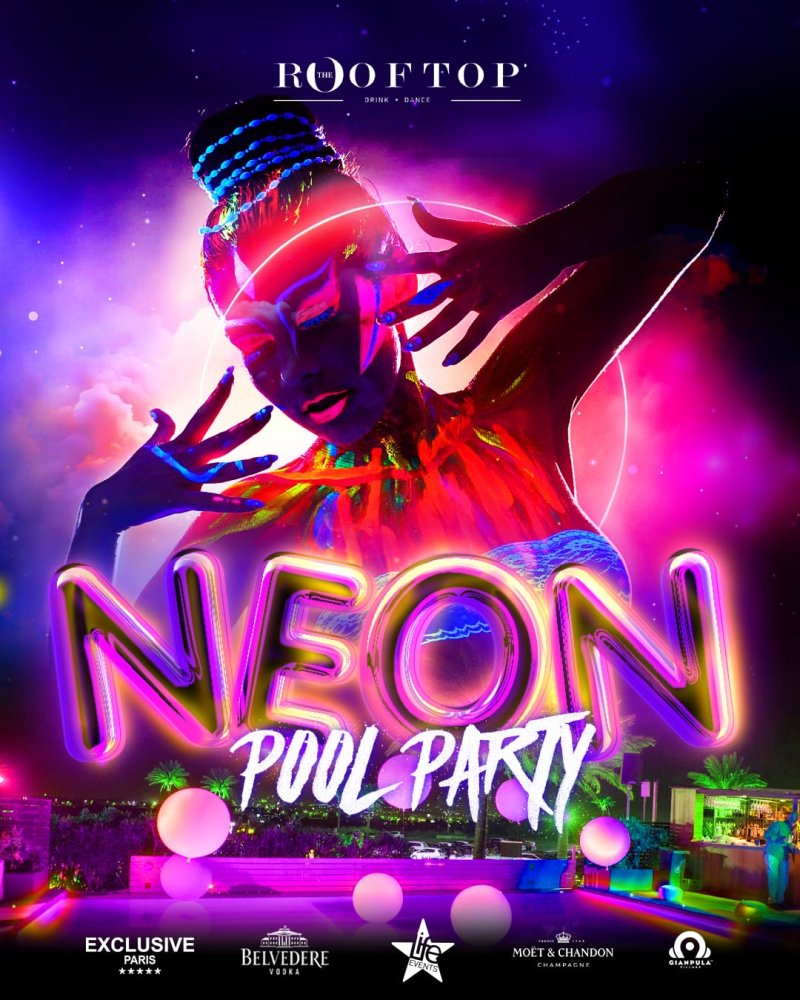 Neon Pool Party poster