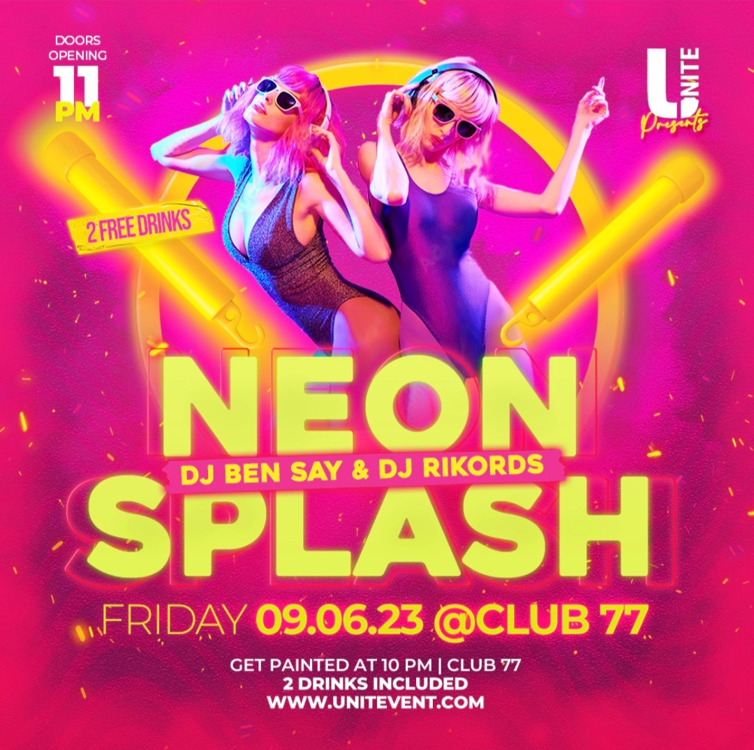 NEON SPLASH by UNITE Events poster