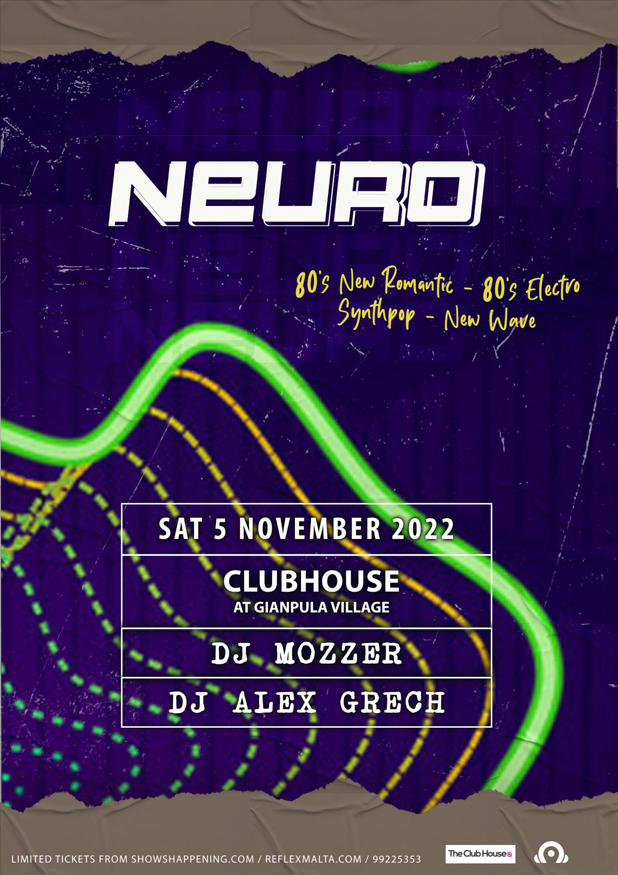 NEURO 80s - Totally Vinyl - Sat 5th November @ Clubhouse Gianpula poster