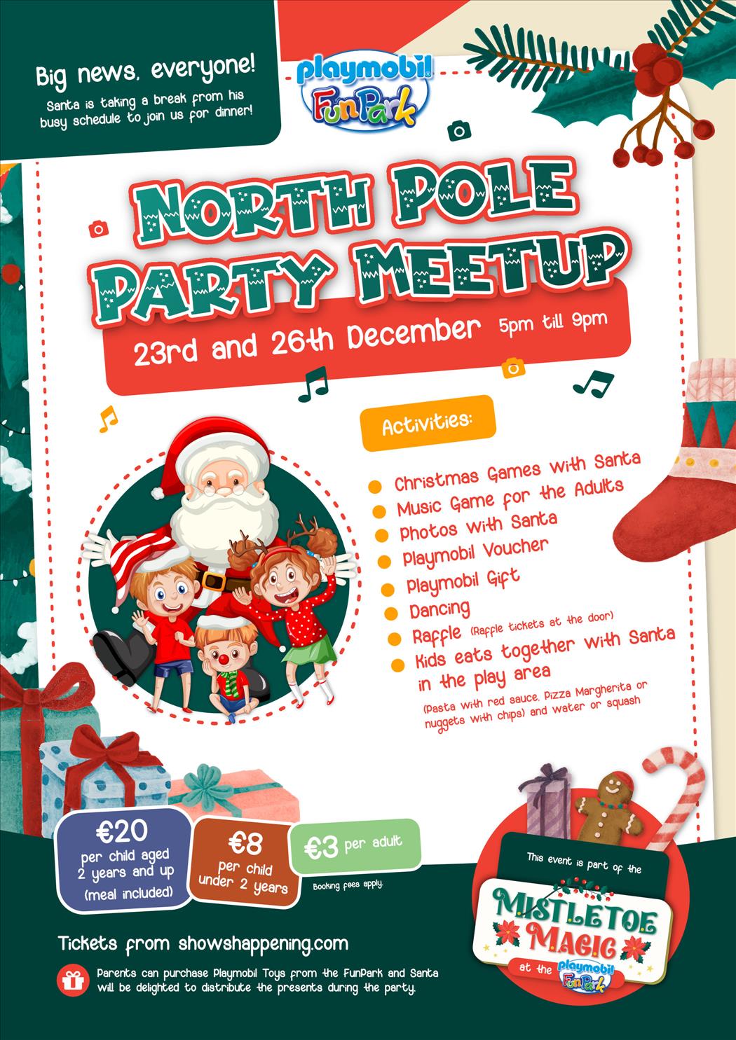 North Pole Party MeetUp poster