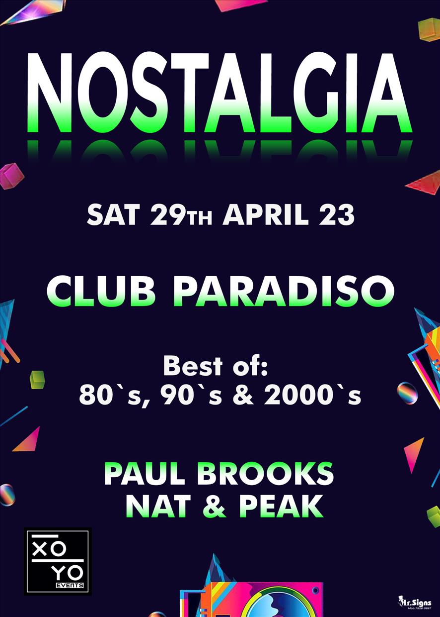 NOSTALGIA / CLUB PARADISO poster