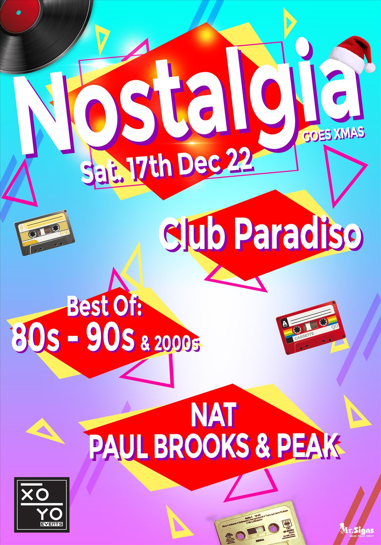 NOSTALGIA GOES XMAS // CLUB PARADISO poster
