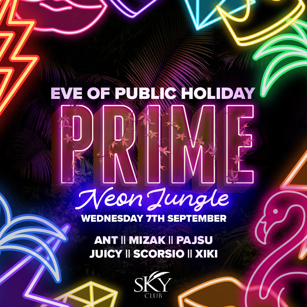 PRIME | NEON JUNGLE [EVE-OF-A-PUBLIC-HOLIDAY] poster