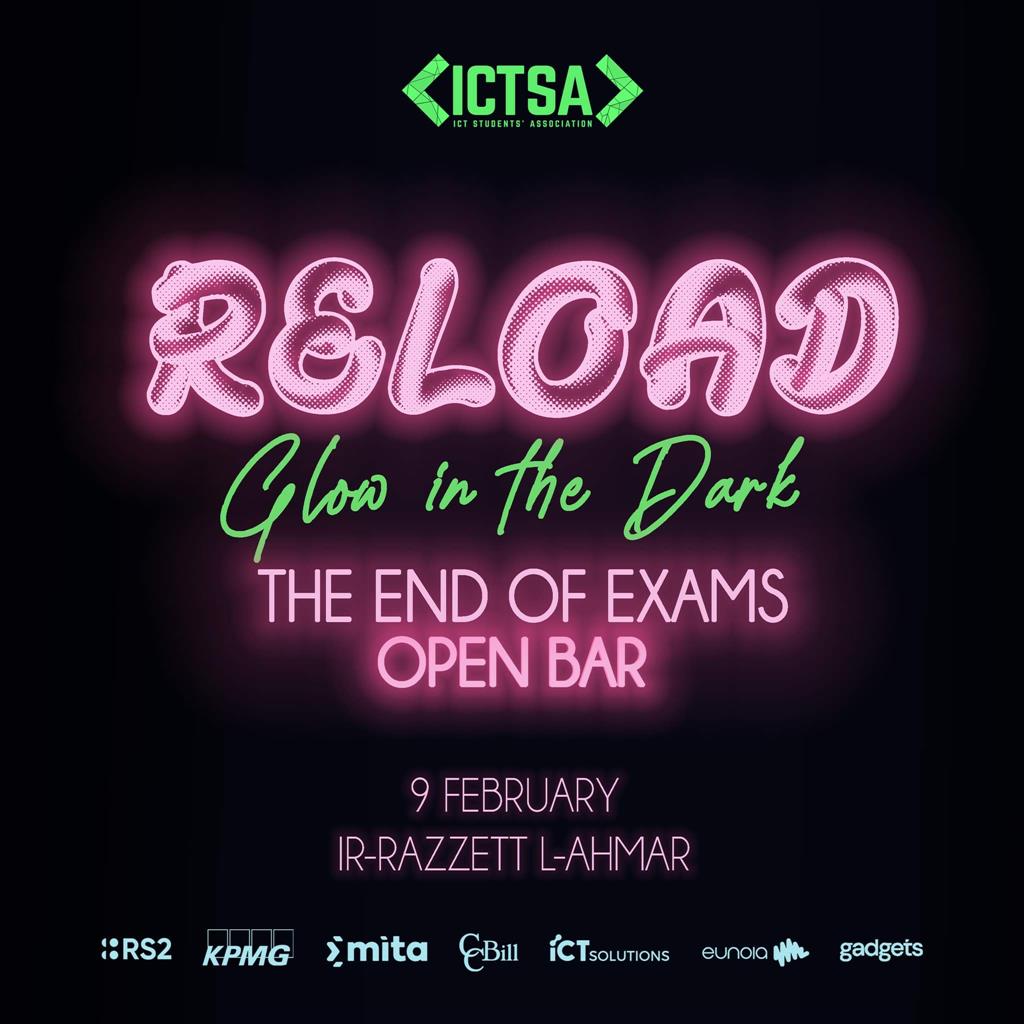 Reload : Glow in the Dark - The End of Exams Open Bar poster