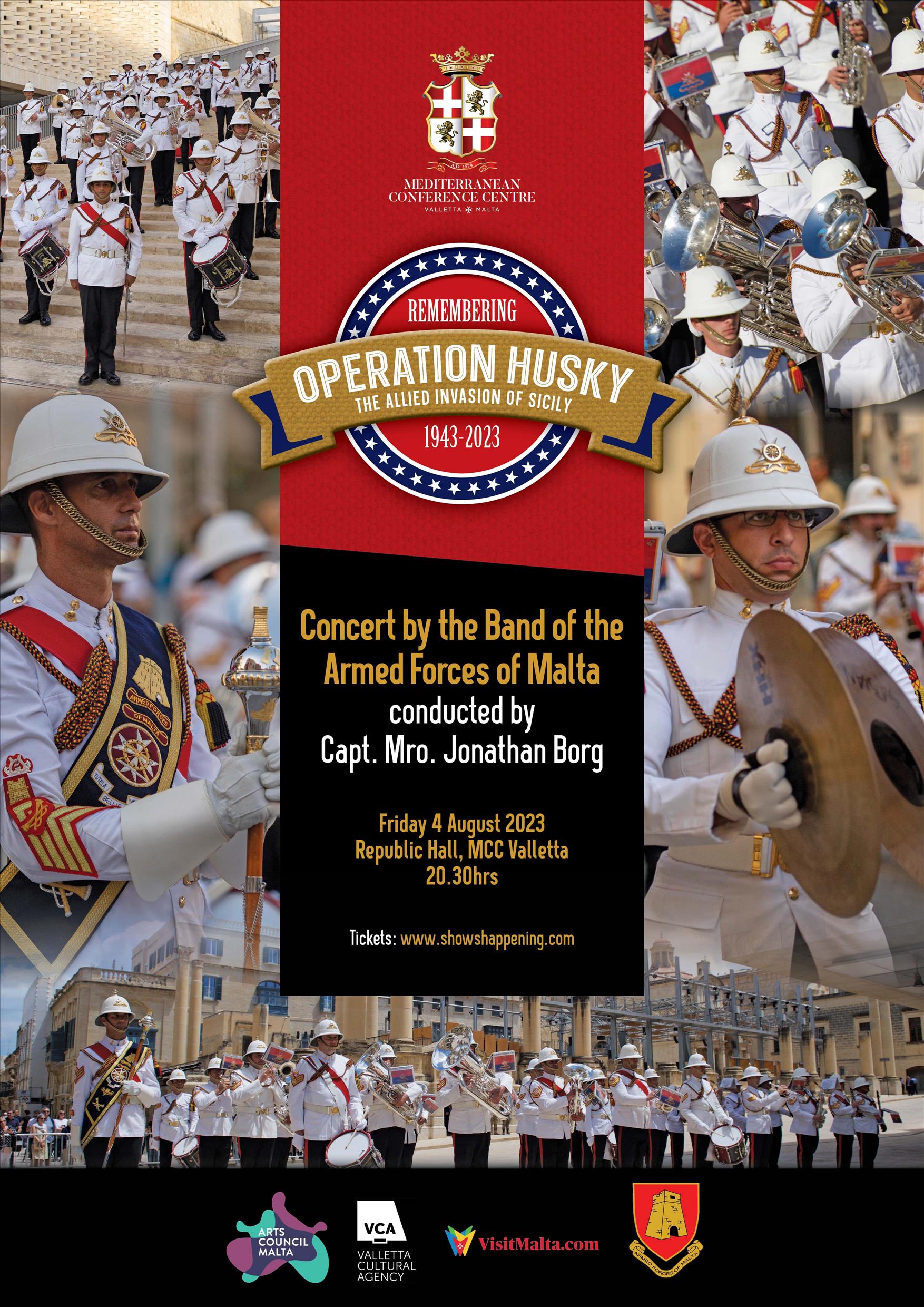 Remembering Operation Husky - Concert by The Band of The Armed Forces of Malta poster