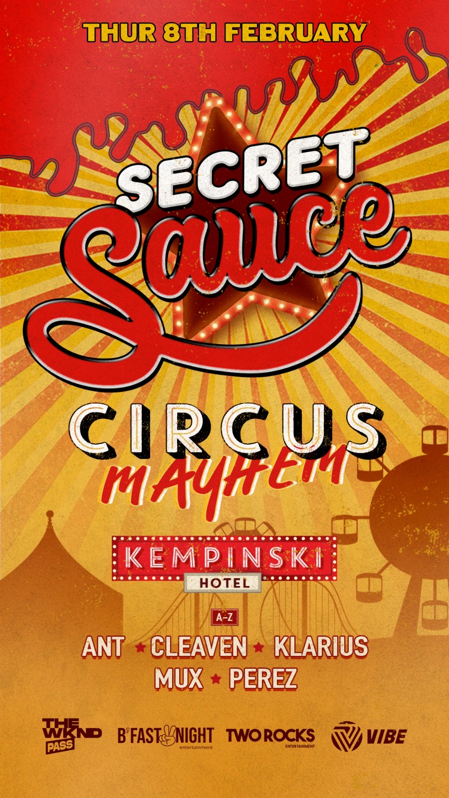 Secret Sauce | Circus Mayhem | Gozo Carnival poster