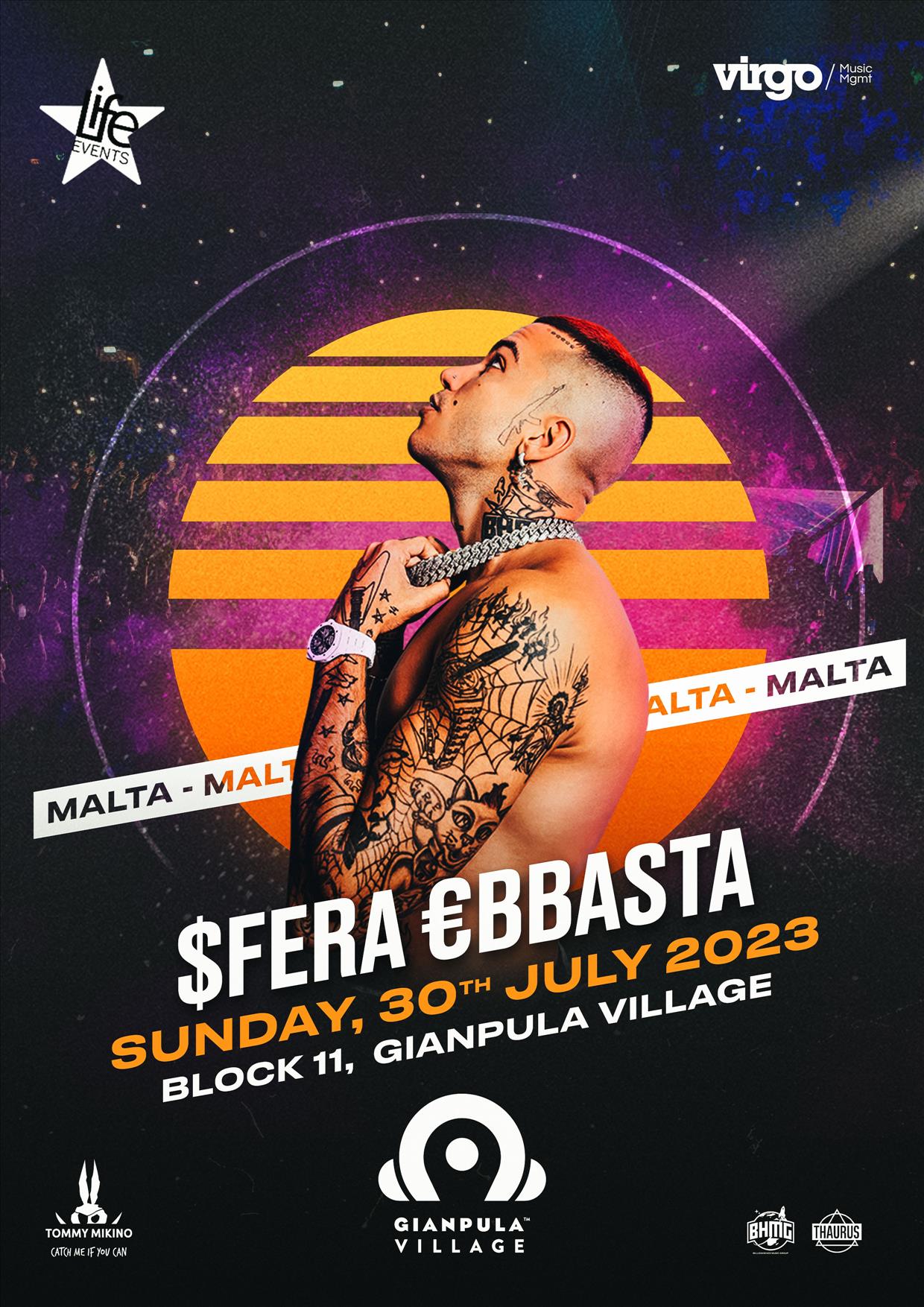 SFERA EBBASTA LIVE in Malta at Gianpula Village poster
