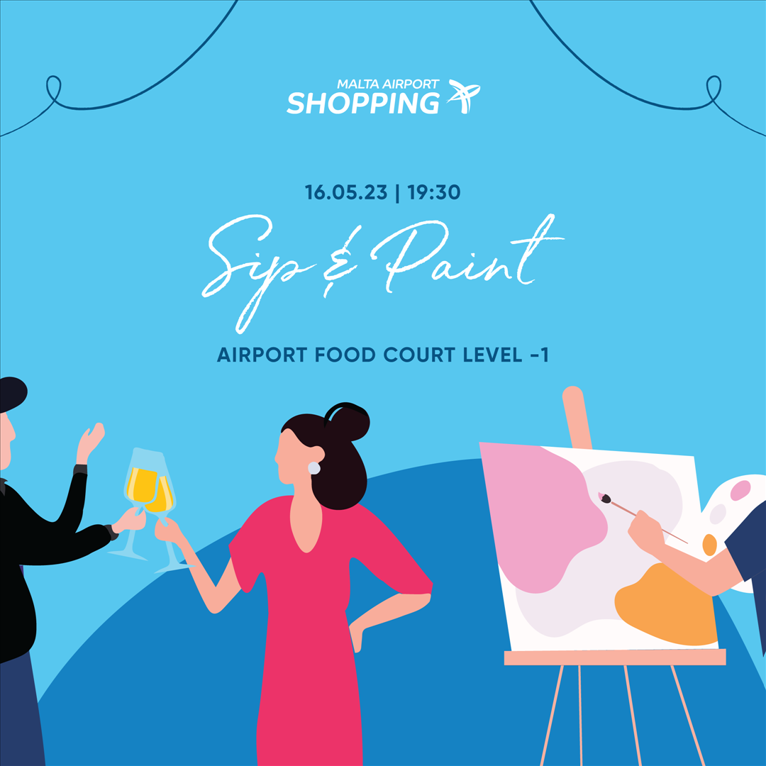 Sip & Paint at the Airport Food Court poster