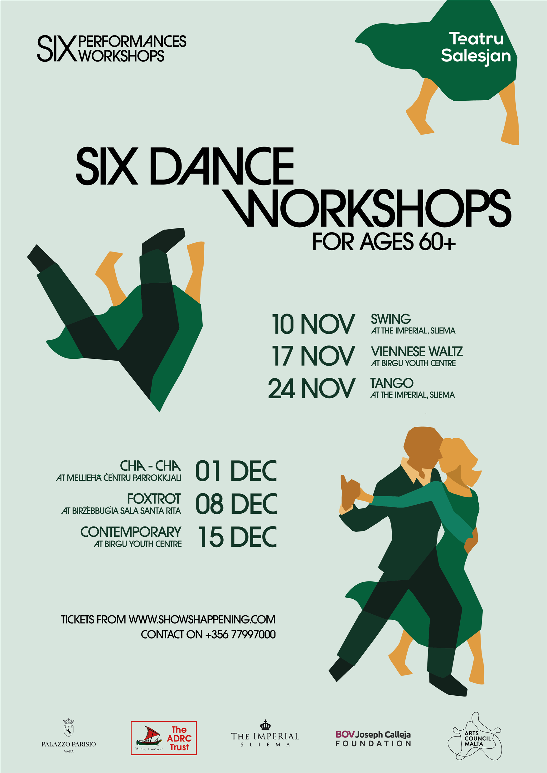 SIX Dance Workshops poster