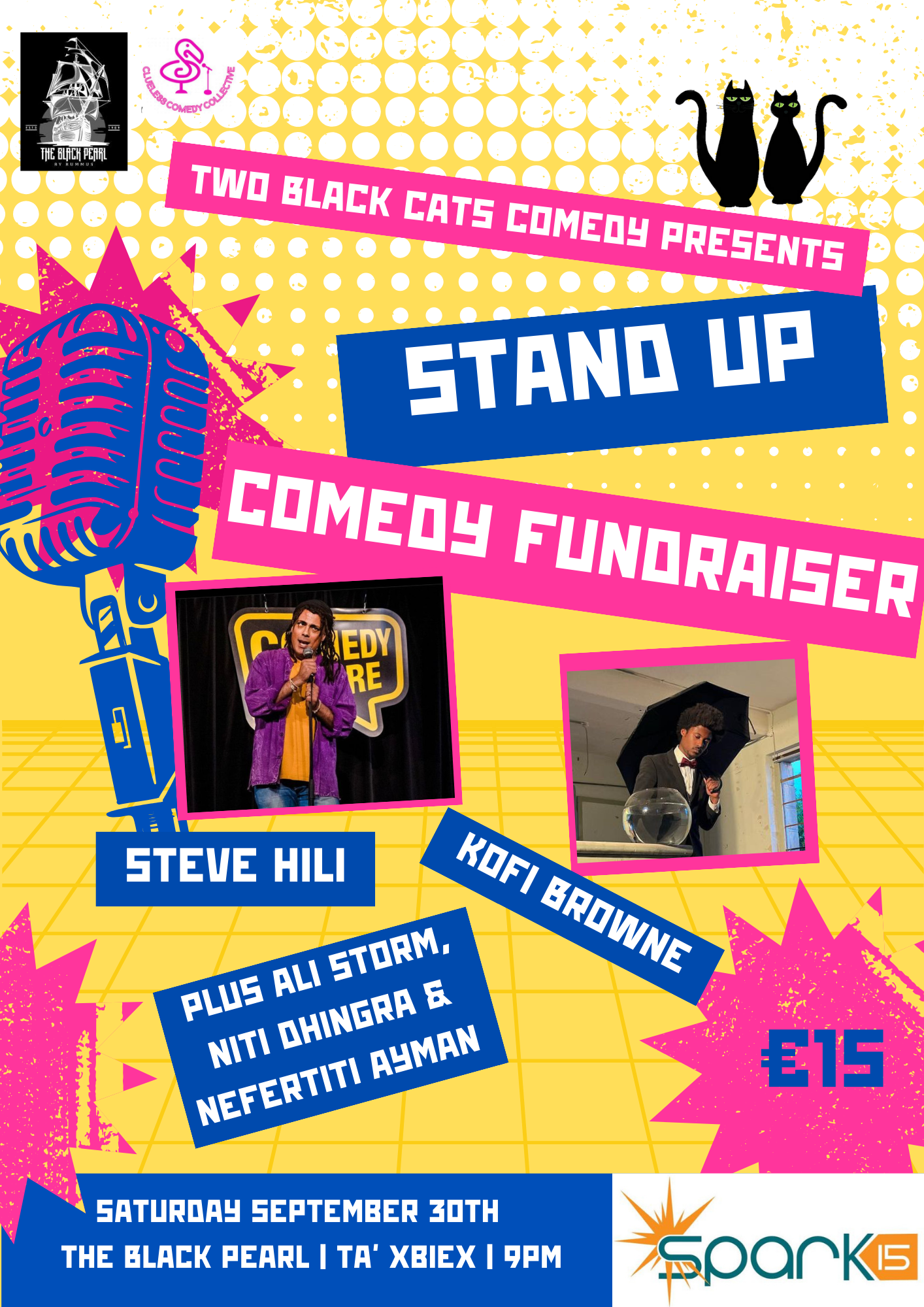 Spark 15 Stand up comedy fundraiser- Show postponed!! poster