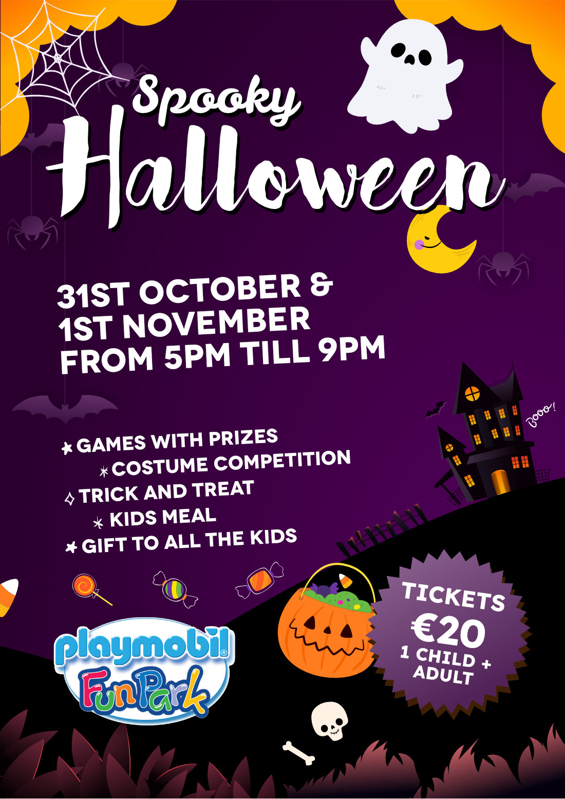 Spooky Halloween at Playmobil poster