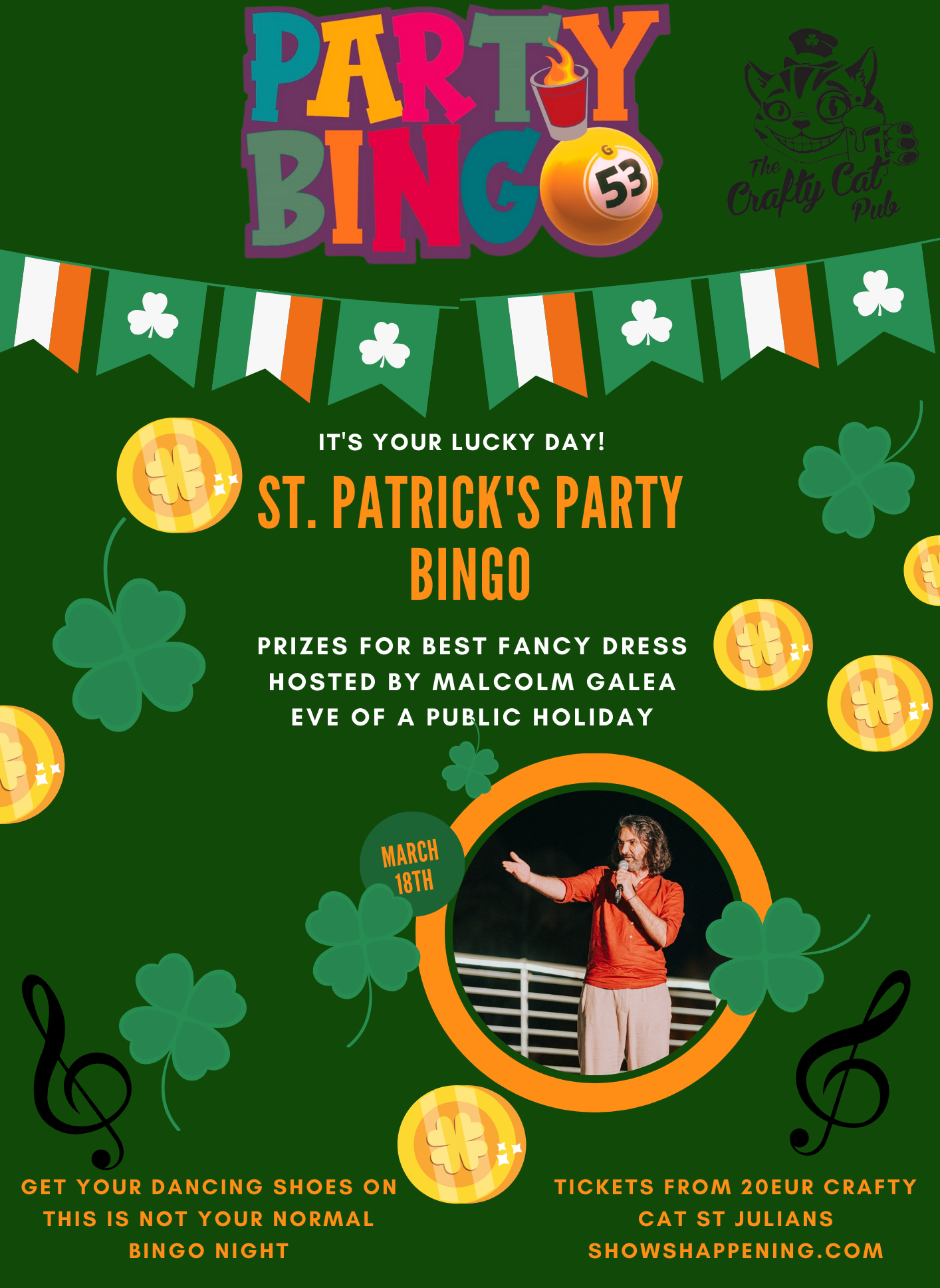 St Patricks Party Bingo poster
