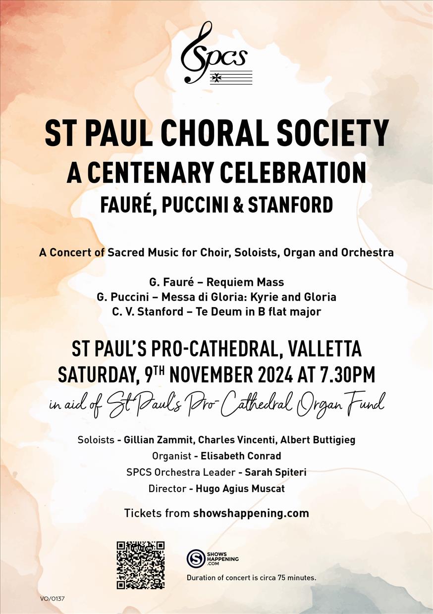 St Paul Choral Society A Centenary Celebration @ St Paul