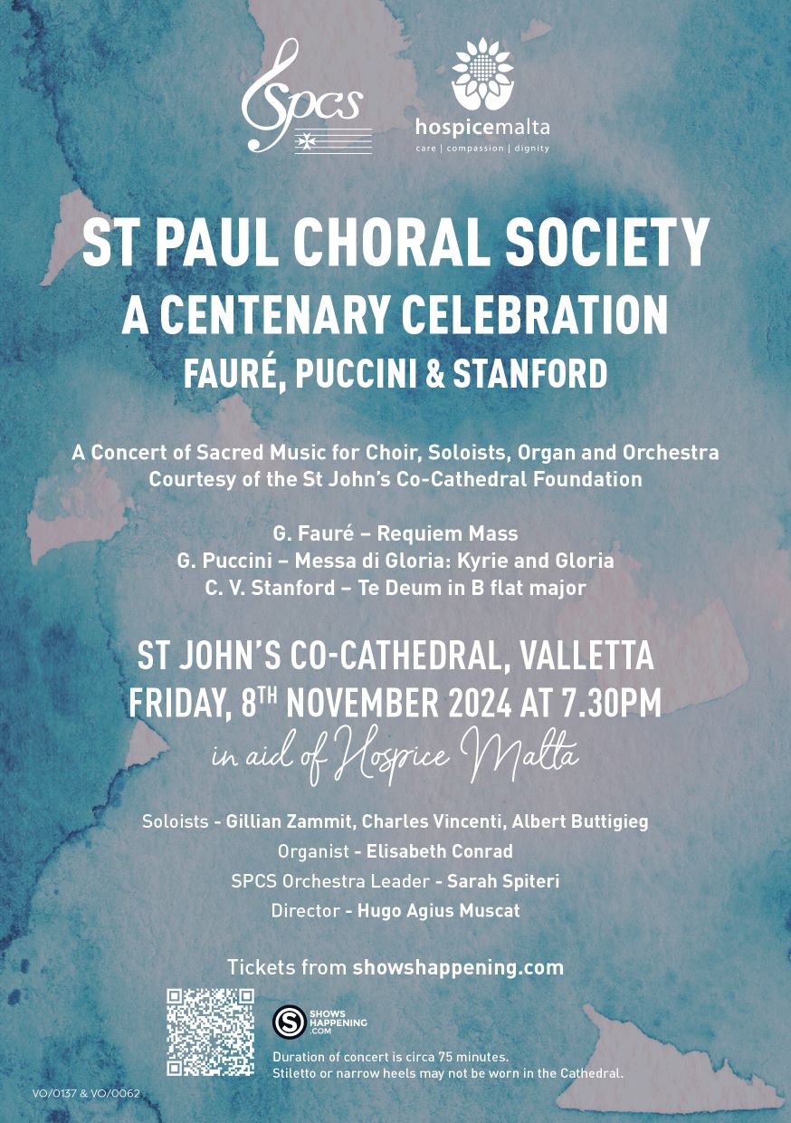 St Paul Choral Society A Centenary Celebration @ St John's poster