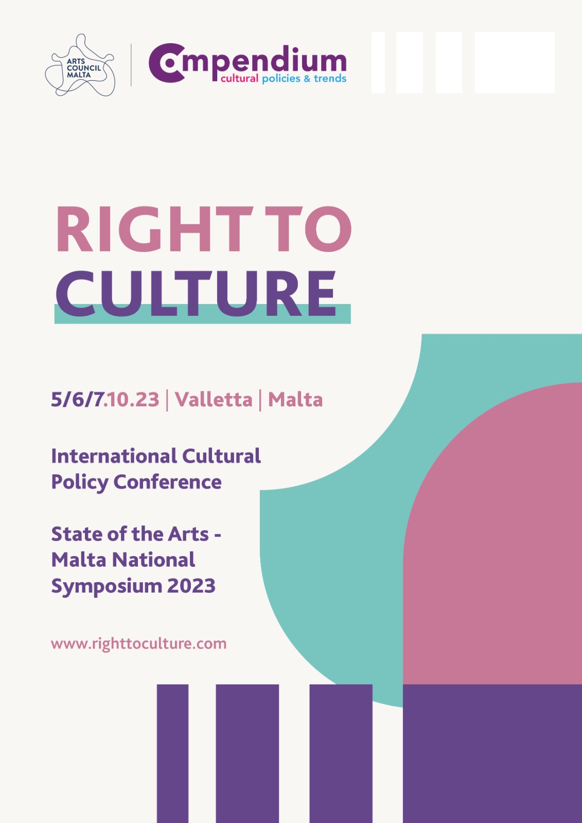 State of the Arts - Malta National Symposium 2023: “Right to Culture” poster