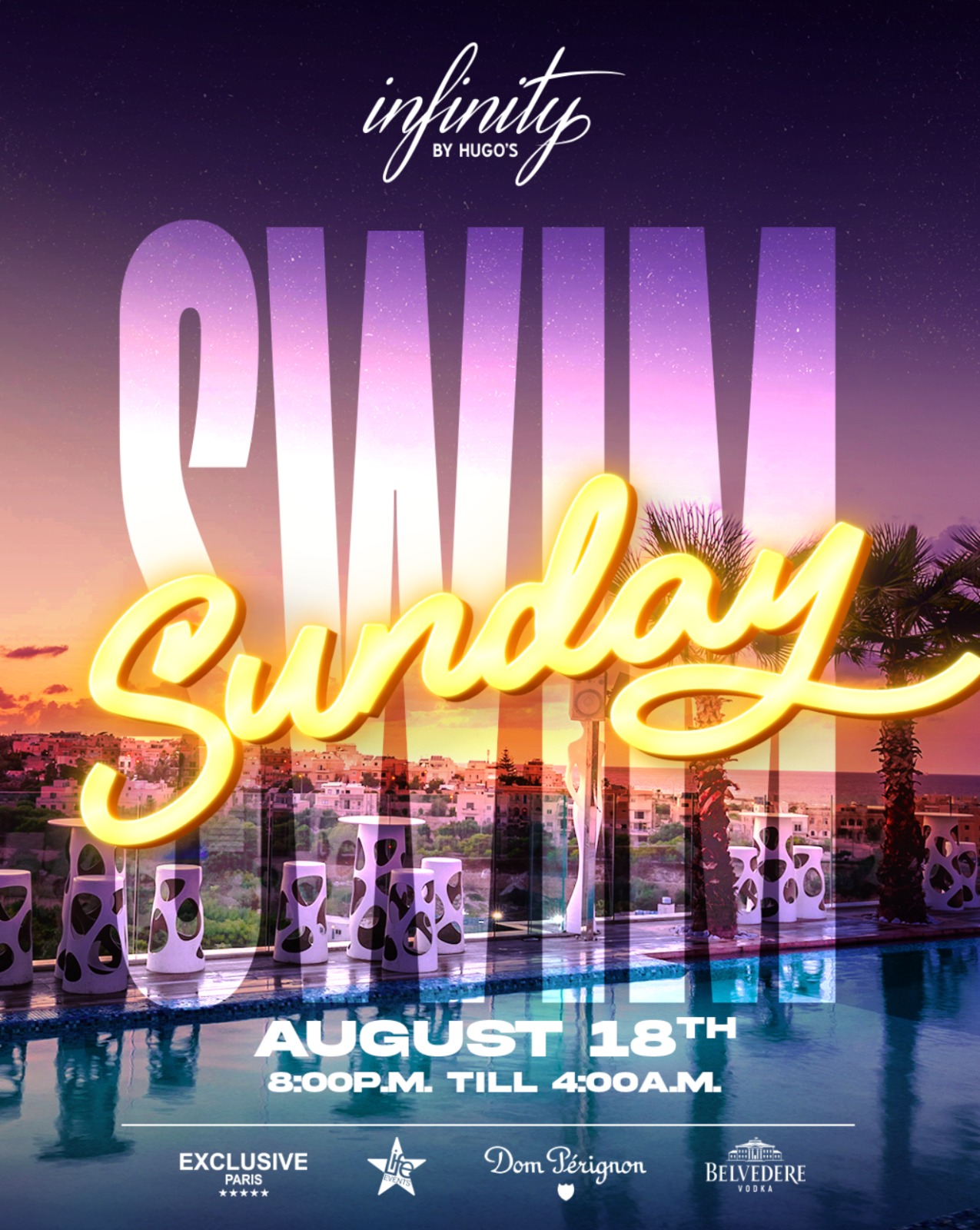 Sunday Swim Pool Party poster