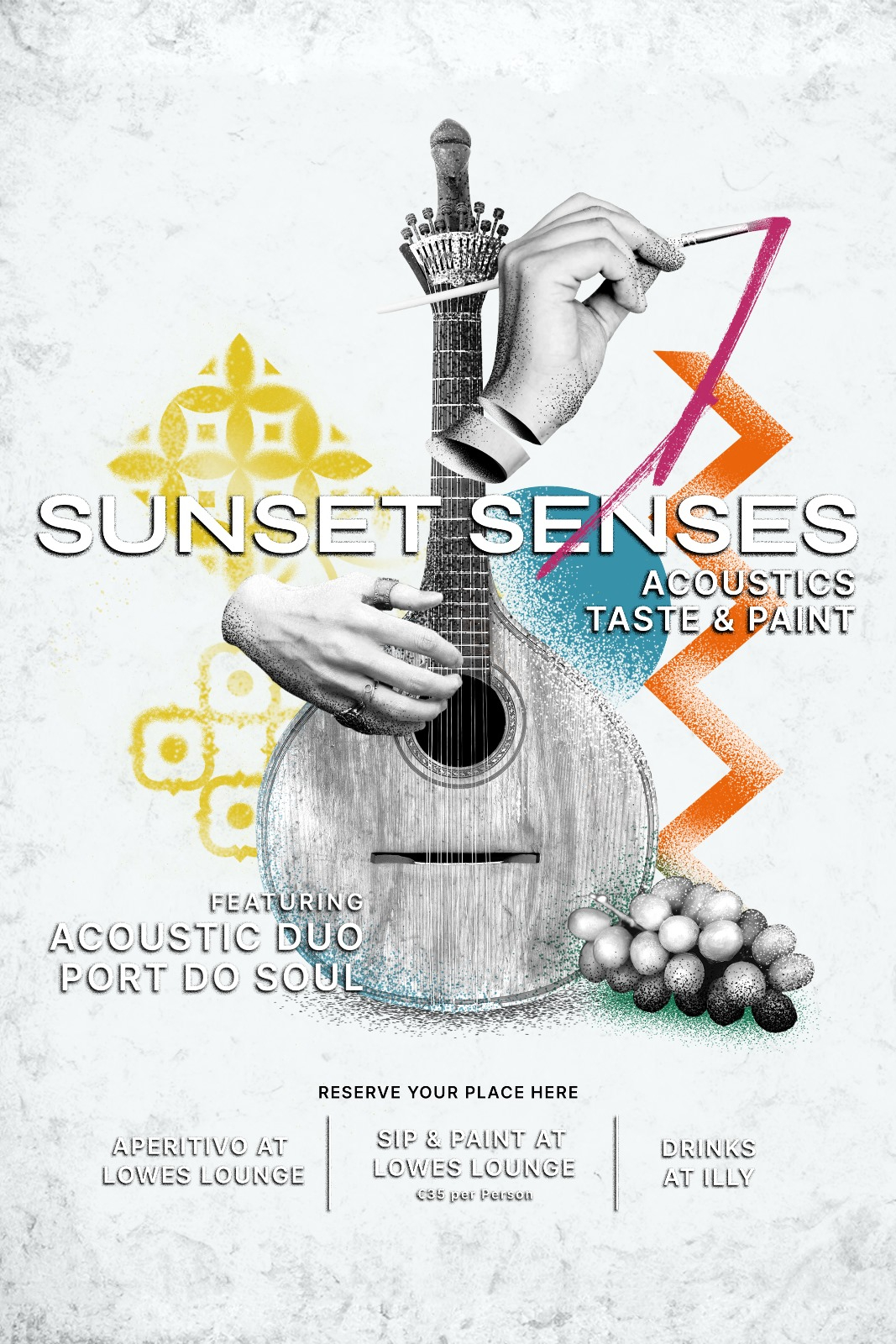 Sunset Senses - Sip & Paint at Lowes Lounge poster